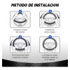 Funda Para Volante Fibra Carbono Cuero Vacuno Forma Redonda