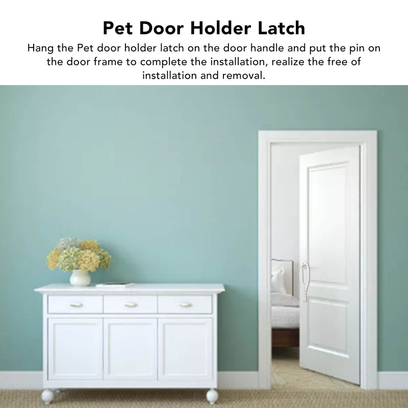 3 Sets Cat Door Holder Latch Simple Installation Plastic Cat