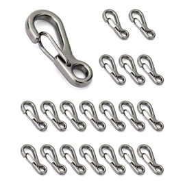 QWORK® 2.5 cm Mini Carabiner Quick Release Keyring Clip for Traveling Camping Hiking Keychains Backpacks DIY Crafts (20pcs Gray)