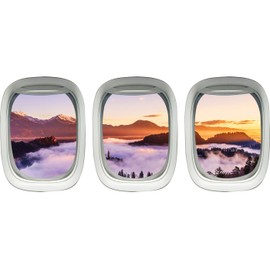 VWAQ - Vinyl Airplane Wall Decal Stickers - Plane Window Clings - Nature Wall Art Decor -PPW33