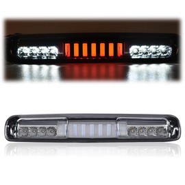 PIT66 LED 3rd Brake Light,Compatible with Chevy Silverado 99-07/Fit GMC Sierra 1500 2500HD 3500 99-07 High Mount Stop Parking Light Third Brake Cargo Lamps Chrome Housing Clear Lens I Type