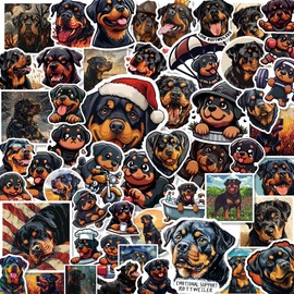 100 Pack Rottweiler Stickers, Dog Stickers Graphic Decal for Laptop, Phone, Car, Water Bottle, for Rottweiler Lovers