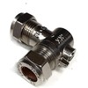 TC Chrome 15mm Angled Isolating Valve Compression 90 Degree Slotted