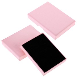 2Pcs Jewelry Gift Boxes, Small Jewelry Box Necklace Organizer Box with Lids for Necklaces Rings Bracelets Earrings Kraft Cardboard Gift Box for Birthday Wedding Party Favors (Pink)