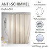 Wenko Anti Mould Shower Curtain - Plain, Antibacterial & Washable
