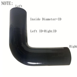 ID 1.25" 90 Degree Silicone Hose Elbow Coupler 7" Leg Length Universal 4-Ply Reinforced Silicone Straight Turbo Pipe Elbow Intake Radiator Hose