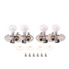 Alnicov 2R2L Tuning Pegs for Ukulele 4 String Guitar Chrome