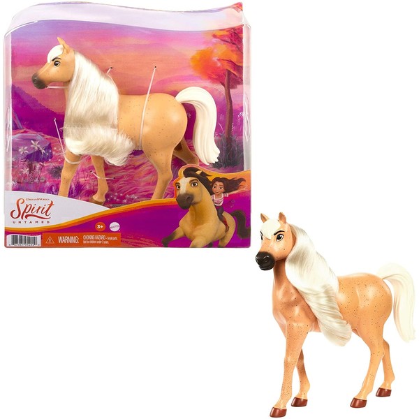 Spirit Untamed Herd Horse (Approx. 8-in), Moving Head, Palomino with Long Blonde Mane & Playful Stance, Great Gift for Horse Fans Ages 3 Years Old & Up