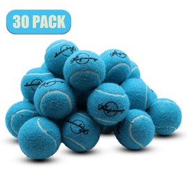 Magicorange Tennis Balls, 30 Pack Advanced Training Tennis Balls Practice Balls, Come with Mesh Bag for Easy Transport, Good for Beginner Training Ball (Blue)