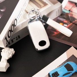 Unhoke Rise-Compatible Key Case, Rocky, New Tuft, Key Cover, Roomy, Smart Key Case, Fits Both Side Sliding Doors, etc., Key Holder, Premium, Lightweight, Scratch Resistant, Stylish, TPU (Silver)