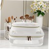 WOONEKY 1 Set Clear Travel Makeup Bag Cosmetic Organizer with