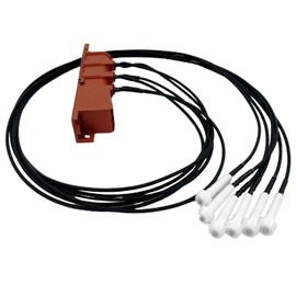 MENSI Electronic Pulse Ignitor Kit Pack 110/120V/240V 6 Exits Igniter with SIX Spark Ceramic Electrodes and Wires Cable 36" Fits GE, Whirlpool Range Repair