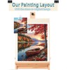 Qianbaiuk Paint by Numbers Adult Landscape Painting by Numbers Adults