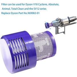 Laukowind Laukowind 4x Filter f??r Dyson V10 SV12, Waschbarer Ersatzfilter mit B??rste f??r Cyclone V10 Serie, V10 Absolute/Animal/Motorhead/Total Clean ?C Ersetzt #DY-969082-01