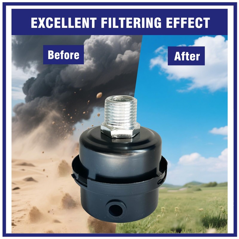 2 Pcs 70243399 Air Intake Filter Silencer 1/2" MPT Compatible