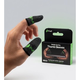 PuK Mobile Gaming Thumb Sleeves - Pack of 10 Breathable Anti-Sweat Gaming Finger Sleeves for Smooth Glide & Precision Control - Mobile Game Accessories Optimized for FPS & Battle Royale Type Games