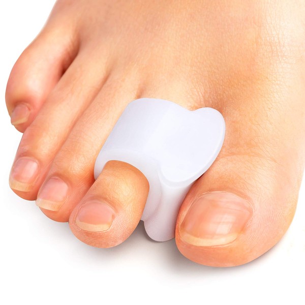 Kimihome Gel Toe Separator, 8 Pieces Large Toe Separator Hammer Toe Straightener (First/Second Toe), Bunion Corrector for Correction of Bunion and Overlapping Toes