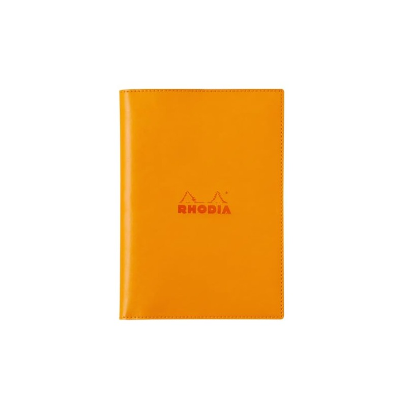 Rhodia cfa5pucvor PU Leather Cover, Orange (Stapled Notebook, A5, 0.2