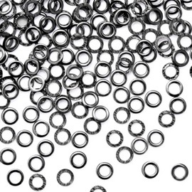 Pndeyo 50pcs 2mm Tippet Rings, Solid Fly Fishing Tippet Rings, Stainless Steel Tippet Connectors Line Leaders Low Profile Freshwater Fishing Tool for Trout Salmon Crappie Bluegill Steelhead- Black
