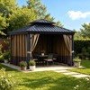 BPS 10' x 10' Gazebo Privacy Curtains with Double Zipper,
