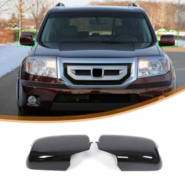 HIRUFAIT Side Door Mirror Cover Compatible with Honda Pilot 2009-2015 Accessories, Car Outside Rear View Mirror Housing Protector Cover Cap Trim ABS 2PCS (with Turn Signal Cutout) (Glossy Black)