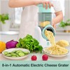 Upgraded 8-in-1 Electric Cheese Grater & Electric Cheese Shredder with