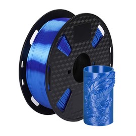 Silk Shiny Blue PLA 3D Printer Filament 1.75 mm 1KG 2.2LBS Shiny Silky Purple Black Red Copper 3D Printing Material HZST3D Blue Color