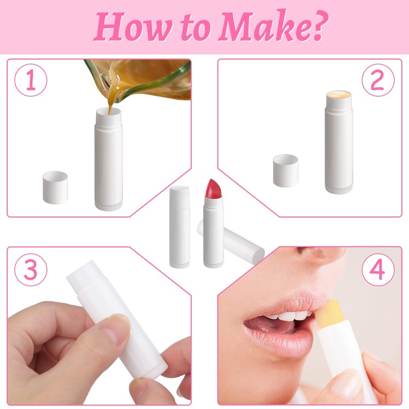 Lipstick Sleeves Empty, Pack of 50 Lipstick Tubes, Plastic Empty
