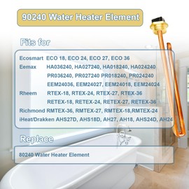 Upgrade HE 90240 Heating Element, For Ecosmart ECO 18 24 27 36, Rheem, Eemax, Richmond Electric Tankless Water Heaters, Water Heater Element Heater Parts, 9KW 18KW 27KW 36KW 240V, 3 Pack