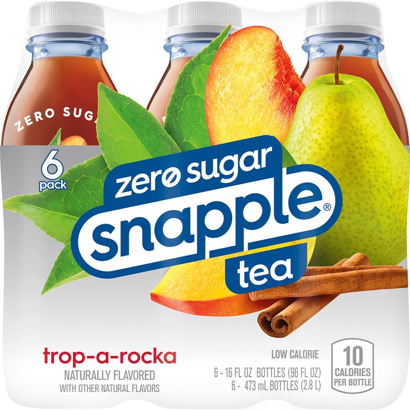 Snapple Zero Sugar Trop-a-Rocka Tea, 16 fl oz recycled plastic