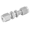 2Pcs Compression Bulkhead 316 Stainless Steel Double Ferrule Fitting Connector