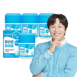 Good & Kids Gut Health Delicious Probiotic Chewable Probiotics Zinc 60 Tablets 4 Boxes (8-Month Supply) Children's Nutritional Supplement / 굿앤키즈 장건강 맛있는 유산균 츄어블 프로바이오틱스 아연 60정 4박스 (8개월분) 어린이 영양제