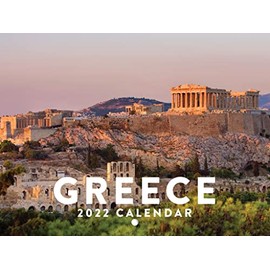 Greece 2022 Wall Calendar Greek Isles Islands Athens Europe Mediterranean European Travel Large 18 Month Calendar Monthly Full Color Thick Paper Pages Folded Ready To Hang Planner Agenda 18x12 inch
