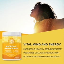 Vimergy Micro-C Immune Power TM * - 500g – 139 Servings – 2000mg/serving – Gentle Form – Antioxidant Phytonutrients – Immune & Nerve Support – Benefits Bone & Cartilage – Gluten-Free – Kosher – Vegan