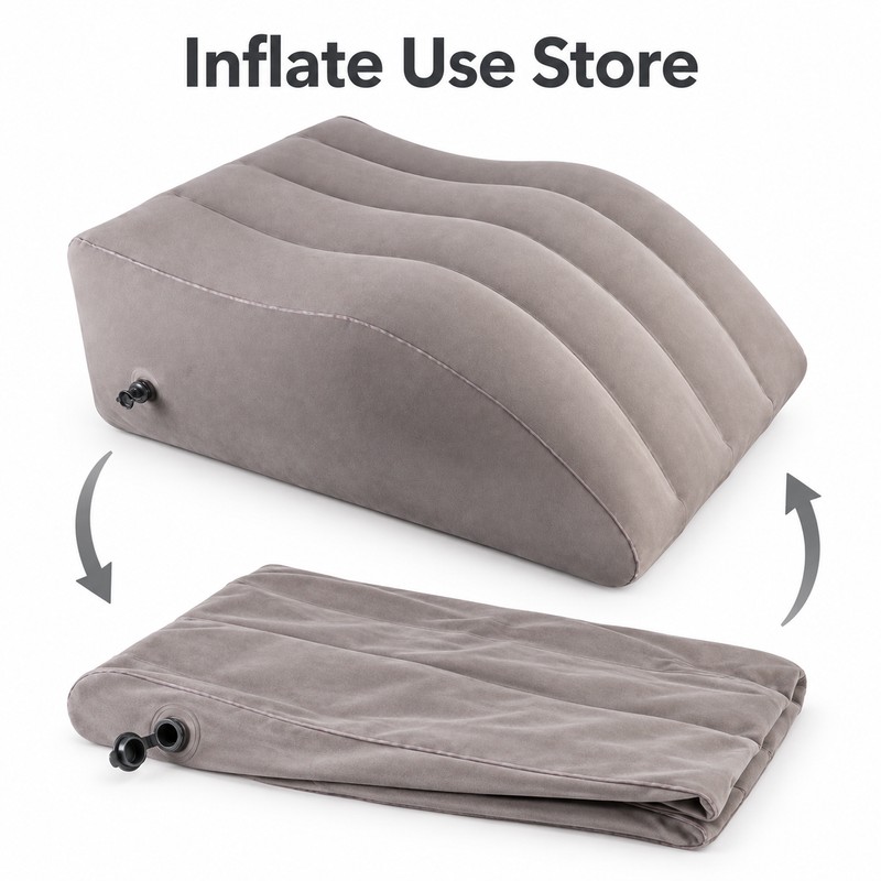 Inflatable Leg Elevation Pillow – Lightweight PVC Wedge Foot &