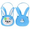 SiliFine 4 Pcs Felt Easter Bunny Basket Bag with Name