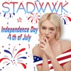 Independence Day Press on Nails Short Square Fake Nails with