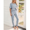 Famulily Pajamas Set for Women 2 Piece Short Sleeve Lounge