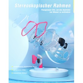 QcoQce Dry Snorkel Set, Anti-Fog and Panoramic Wide View Diving Mask, Easy Breathing and Professional Snorkel Mask with Soft Mouthpiece, Snorkel Set for Adults