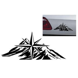 Compass Sticker Compass Rose Sticker Wind Rose Sticker Navigation Sticker for Outdoor and Indoor (RPMt7/1) (19 cm)