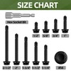 100 PCS #14 x 3/4" Sheet Metal Screws, Black Hex