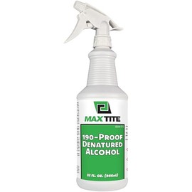 MAXTITE 190-Proof (95%) Denatured Alcohol with Heavy-Duty Sprayhead - 32 fl oz - for Industrial, DIY, or Professional Use - Solvent, Cleaner, Additive - Made in USA