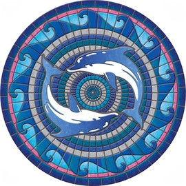 Skip's Garage Dolphin Poolmat - 29" - Vinyl - Works in Most Pools - Easy to Install and Remove - No Adhesives