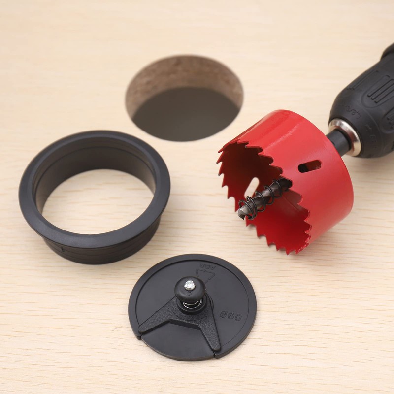 10PCS Desk Grommet, Table Cable Grommet 60mm with Hole Saw,