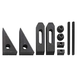 Wabeco Clamping Claw Set 10 Pieces for T-Slot Width 10 mm and Thread M8 T-slot Nuts Clamping Tool