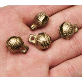NC 24pcs Vintage Bronze Jingle Bells Craft Bells Vintage Alloy Bronze Color Mini Jingle Bell Pendant Charm Jewelry Bulk DIY Bells Brass Bell Vintage Style Hanging Bell