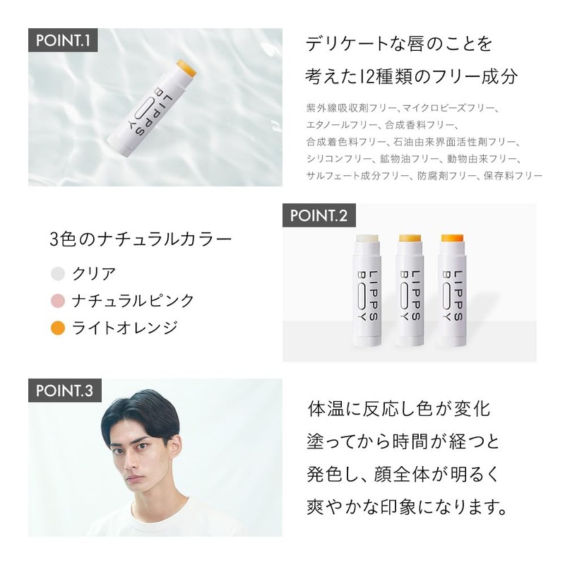 LIPPS BOY Lip Balm 1.4 oz (4 g) Natural Pink