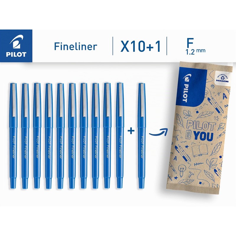 PILOT - Set di 10 +1 Omaggio Fineliner - Penne
