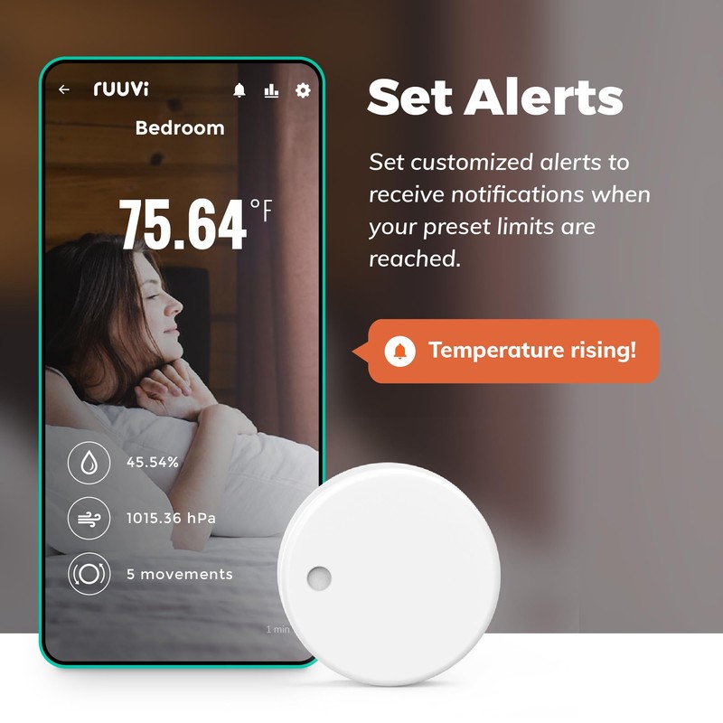 RUUVI RuuviTag Wireless Temperature, Humidity, Air Pressure and Motion Bluetooth