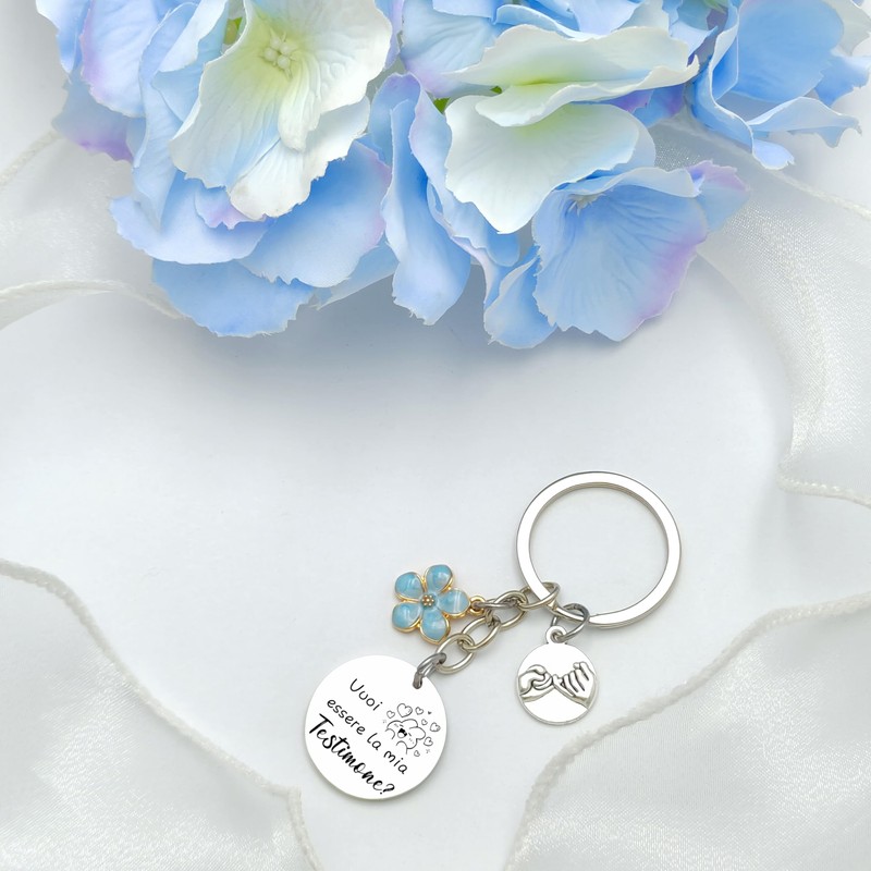 MNBVBV Gift Witness Keyring "Willst du mein Trauzeugin sein" Gift